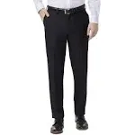 Haggar Premium Comfort Slim-Fit Flat-Front Dress Pants Men&#039;s 30Wx30L Black