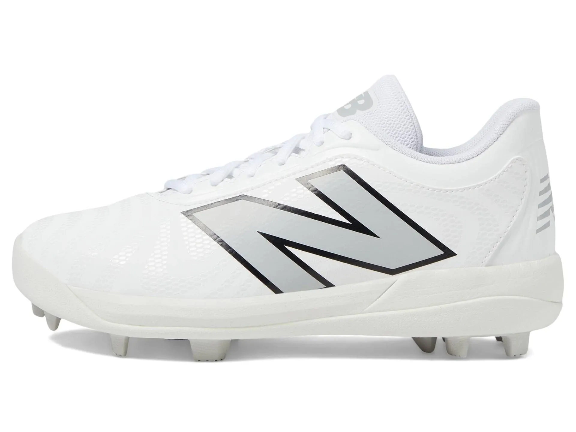 New Balance Kids' 4040v7 Youth Rubber-Molded - White/Grey (Size 6 Wide)