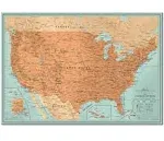 Push Pin Map of United States | Detailed Large Push Pin US Map Poster | Large ...