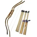 Adventure Awaits! - 2-Pack Handmade Wooden Bow and Arrow Set - 20 Wood Arrows