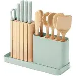 CARAWAY 14-Piece Knife & Utensils Prep Set in Mist