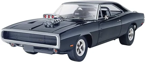 Revell 85-4319 Fast & Furious Dominic’s 1970 Dodge Charger Car Kit 1:25 Scale 122-Piece Skill Level 5 Plastic Model Building Kit, 14 years old and up