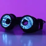 GloFX Full Color Programmable LED Goggles | Infinite Portal Lens With 350 Modes | USB Rechargeable LED Light Up Rave Goggles | Perfect For EDM Music Festivals Content Creation