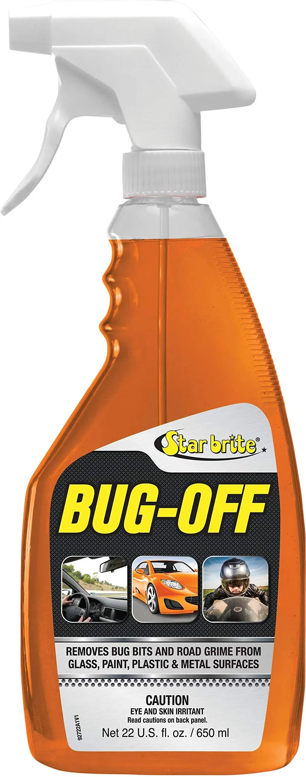 STAR BRITE Bug Off - Premium Automotive Dead Insect Residue Cleaner - Quick & Easy Bug Bit and Tar Remover for Cars - 22 OZ Spray (092722)