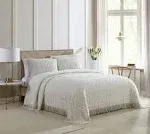 Beatrice Home Fashions Medallion Chenille Bedspread Full Ivory