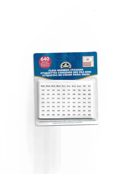 DMC Floss Number Stickers, 630/Pkg