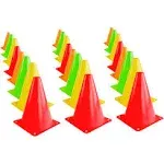 7.5&#034; Cones Sports Equipment for Fitness Training Traffic Safety Practice - 24 ct