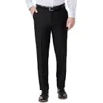 Haggar Men's Premium Comfort Slim-Fit Performance Stretch Flat-Front Dress Pants - Black