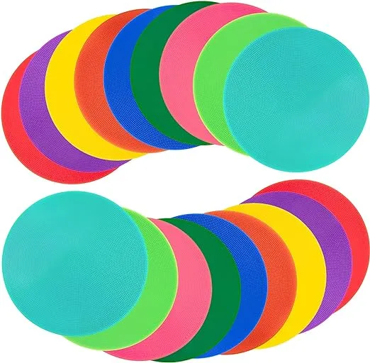 Aryjmz Spot Markers 18 Pcs 9 Inch 10 Inch Non Slip  Assorted Style Names 