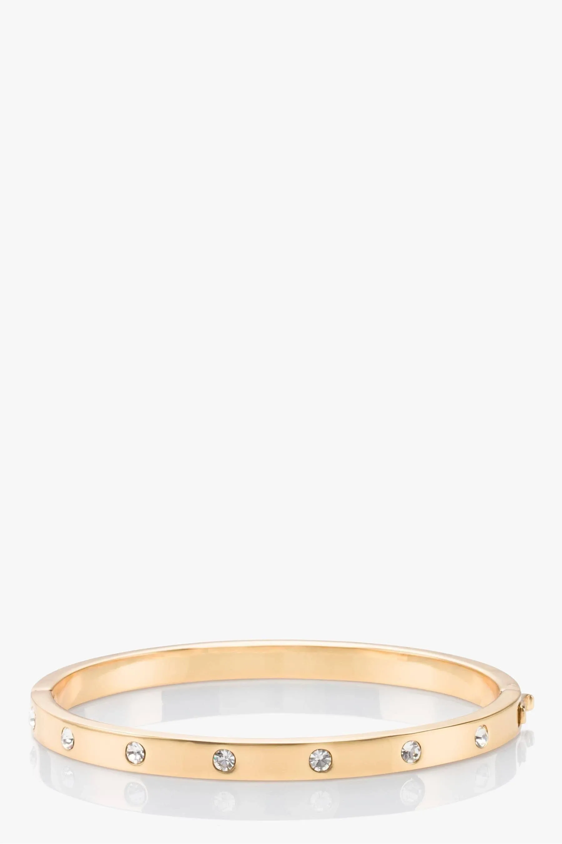 Kate Spade Set in Stone Hinged Bangle - Gold