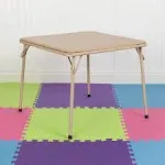 Kids Tan Folding Game and Activity Table - Toddler Table for Daycare Center