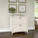 Bush Furniture Salinas Lateral 2 Cabinet Filing Drawer | Home Office Storage Organizer, Antique White