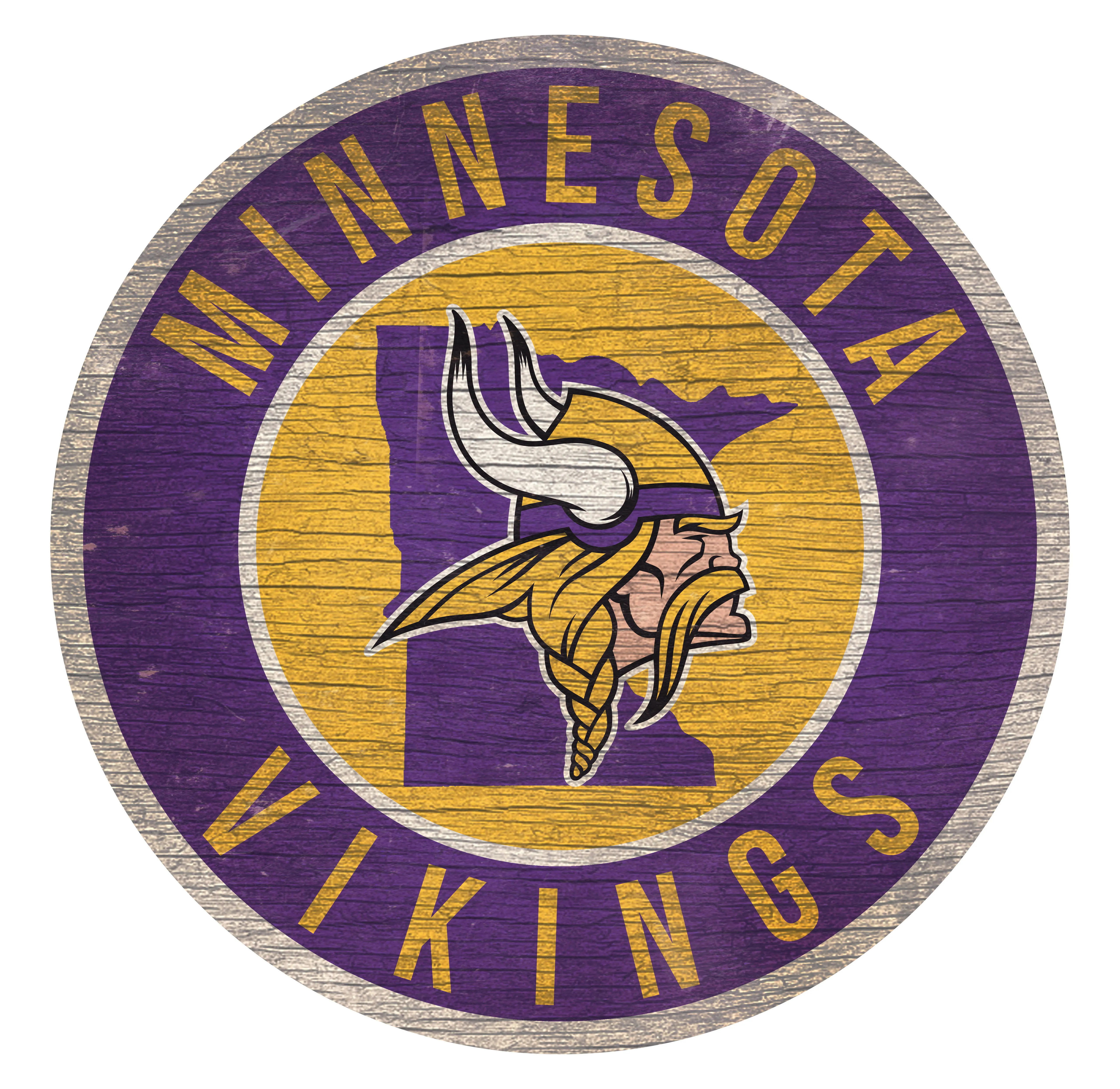 Fan Creations Minnesota Vikings Circle State Sign