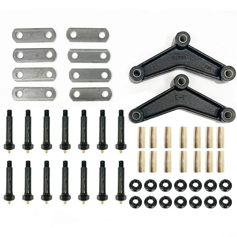 SOUTHWEST WHEEL Pro Greaseable Tandem Trailer Axle Shackle Kit for Double Eye Springs (3.5K -5.2K Axles)