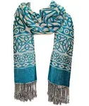 Ladies Celtic Heritage Scarf, Celtic Pattern, 70 x 27 inches, Cotton Blend