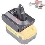 JJXNDO DW20V6 Adapter - Compatible with Dyson V6 Series Vacuum Cleaners and for DeWalt 20V Lithium Battery