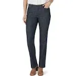 Women's Lee Secretly Shapes Straight-Leg Pants, Size: 4 - Regular, Blue