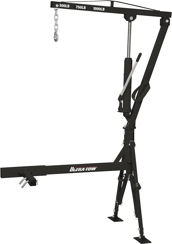 Ultra-Tow Hydraulic Hitch-Mount Truck Crane, 1000-Lb. Capacity