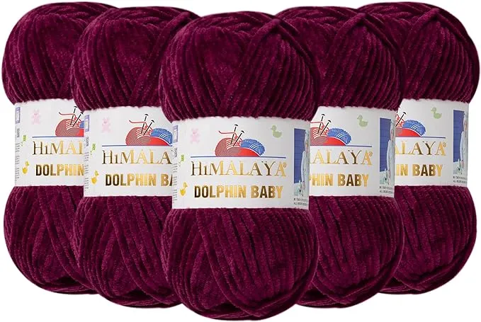 Himalaya Dolphin Baby Chenille Yarn, Purple - 80339