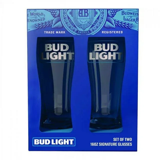 Bud Light 811466 Bud Light Signature Glassware Set - 2 Piece