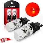 Lasfit Red 3157 4057 4157 Canbus Ready LED FR Turn Signal Light Bulb Brake Tail Light, Error Free(2pcs)