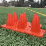 LVL10 Pro Training Cones - Heavy and Tough Cones for Sports Training and More - Durable, Sturdy and Weather-Resistant - 6”