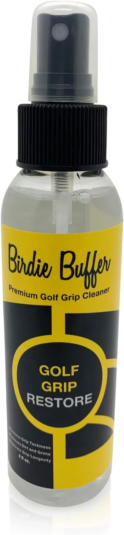 Golf Grip Restore, Eco Friendly Golf Grip and Club Cleaner for Improved Performance, Restores Golf Grip Tackiness, Easily Removes Dirt and Grime | Made in USA (Easy Application, 4 Fl Oz)