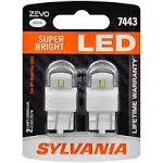 2-pk Sylvania Zevo 7443 T20 White LED Automotive Bulb