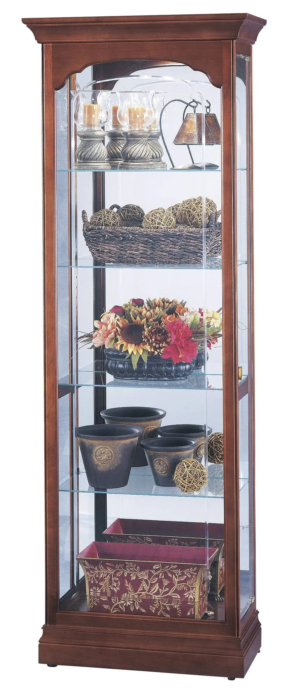 Howard Miller Portland Display Cases, Windsor Cherry - 680340