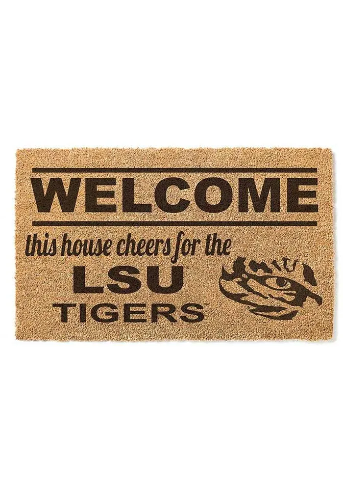 KH Sports Fan LSU Tigers 18x30 Welcome Door Mat, Black, Size NA, Rally House