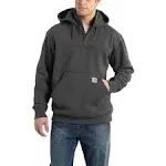 Carhartt Men&s Heather Gray Rain Defender Paxton Heavyweight Hooded Zip Mock Sweatshirt