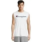 Champion Mens Classic Logo Muscle Tank Top - White - Large