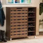 Hawthorne Collection 2-Door Shoe Storage Cabinet in Walnut