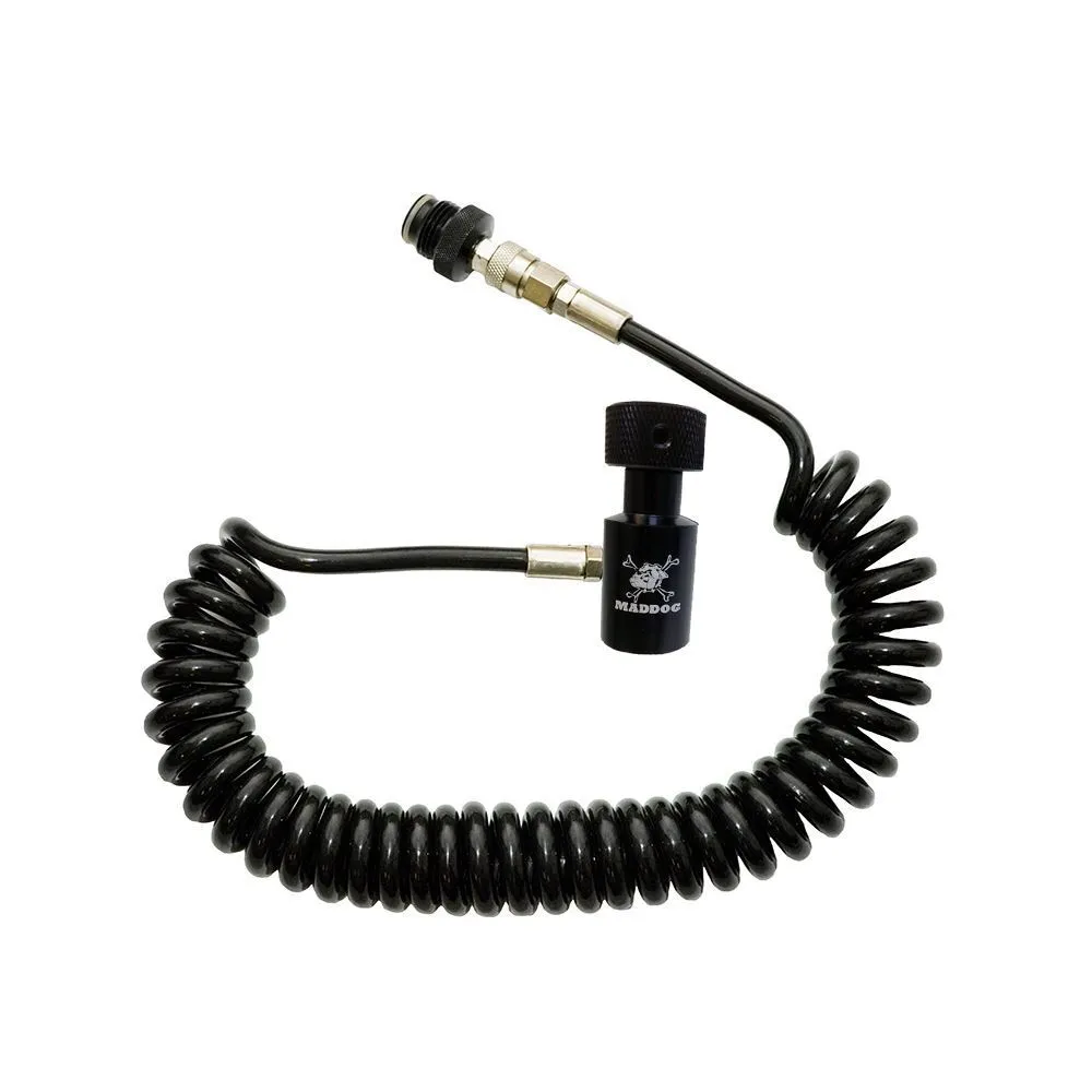 Maddog Heavy Duty Paintball Tank Remote Coil Hose HPA Co2