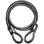 MARQUE Bike Security Steel Cable - 3/8 inch (10 mm) Thick (4', 7',15' or 30') Vinyl Coated Braided Steel with Double Sealed Looped Ends for U-Lock, Padlock, Disc Lock (4 FT)