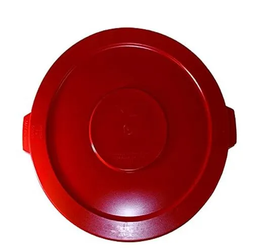 Impact 7745-6 Plastic Lid, 24" Diameter x 1-3/8" Height, Red, for 44 Gallon Containers (Case of 4)