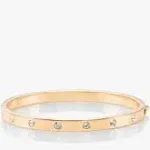 Kate Spade Set in Stone Hinged Bangle - Gold