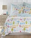 Homthreads Beach Days Quilt Set - Multi - Full/Queen