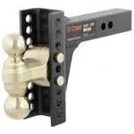 Adjustable Trailer Hitch Ball Mount 2in Receiver 6in Drop 2 and 2 5/16in Balls