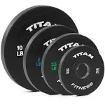 Titan Fitness 37.5 lb Set Black Change Fractional Weight Plates, 1.25lb 2.5lb 5lb 10lb, Fit Olympic Sized Barbells for Strength Training and