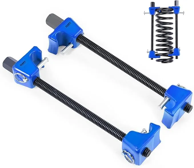 Orion Motor Tech Macpherson Strut Spring Compressor Tool Set with 10.5" Range, Dual Heavy-Duty Coil Spring Compressor Tools with 1/2" Square Drive, 13/16" Hex Auto Tool Set for Suspension Work, Blue