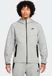 Nike Sportswear Tech Fleece Windrunner Men's Full-Zip Hoodie (DK GREY HEATHER/BLACK, FB7921-063) Size 3X-Large