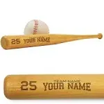 Personalized Team and Player Name Mini Baseball Bat | Engraved Baseball Bats by ChalkTalk Sports