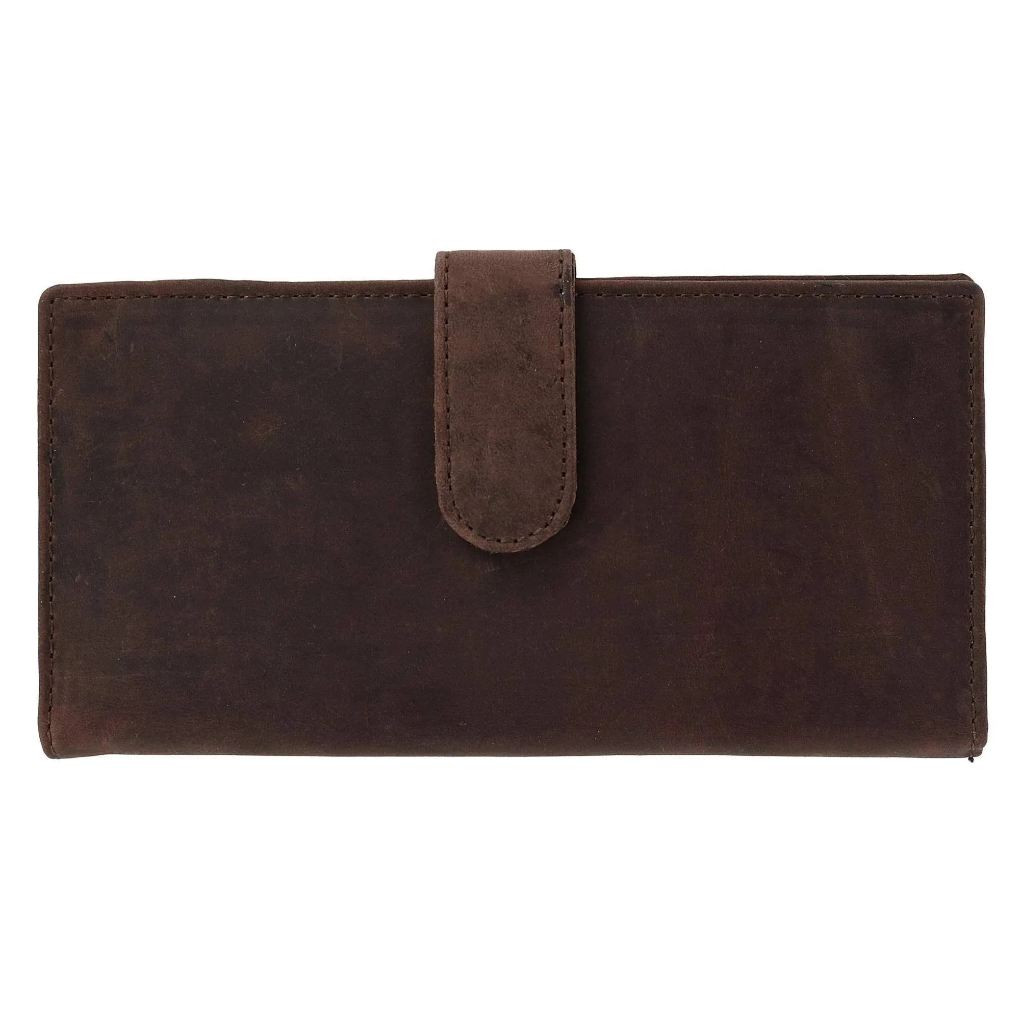 CTM® Vintage Leather RFID Checkbook Cover Wallet with Snap Closure