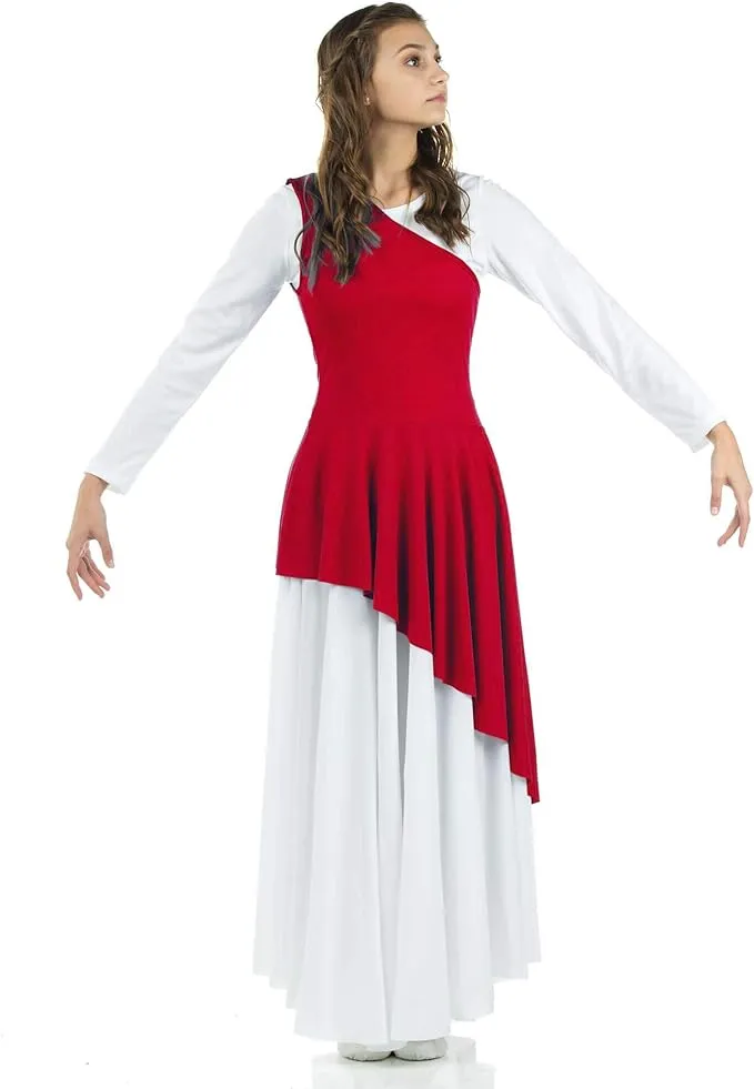 Danzcue Asymmetrical Praise Dance Tunic (Dress Not Included) at Danzia