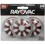 Rayovac Size 312 Hearing Aid Batteries