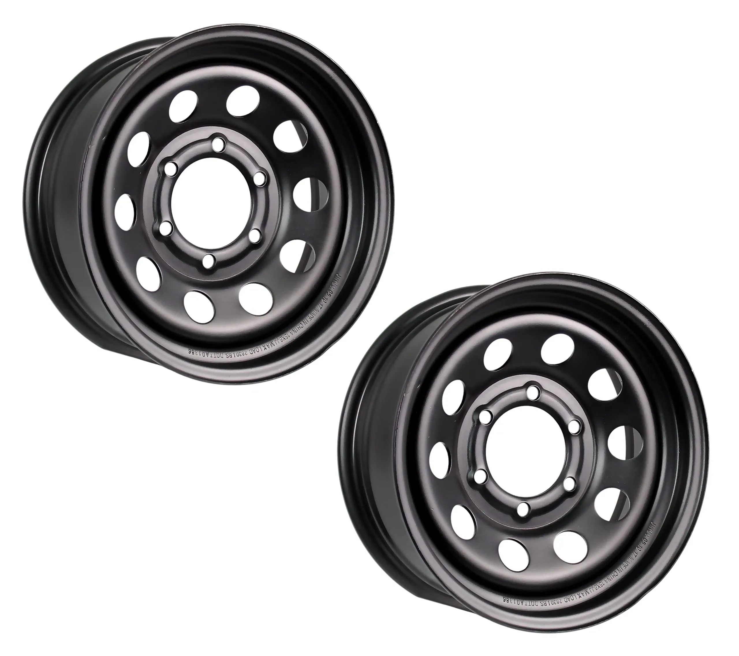 2-Pack Trailer Rim Wheel 15X6 Black Modular 2830 Lb. 4.27 Center Bore 6 Lug