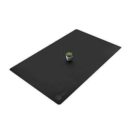 SIIG Large Artificial Leather Smooth Desk Mat Protector - Black (CE-PD0412-S1)