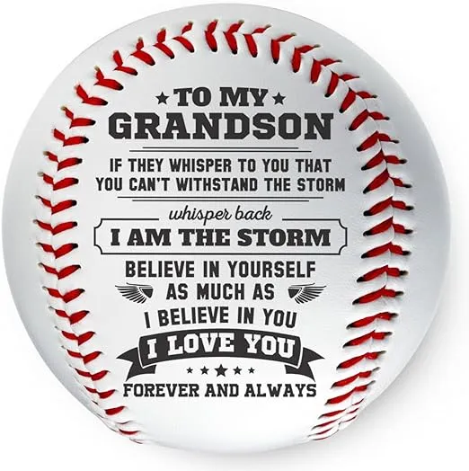 Fathers Day Birthday Gifts For Men, Kids, Personalized Baseball Gifts For Him, Graduation Gifts For Grandson From Grandma, Grandpa, Grandparents Grandson Gifts, Teen Boy Gifts, Men Gifts For Birthday