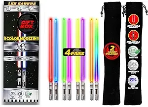 LIGHTSABER CHOPSTICKS LIGHT UP STAR WARS LED Glowing Light Saber Chop Sticks REU